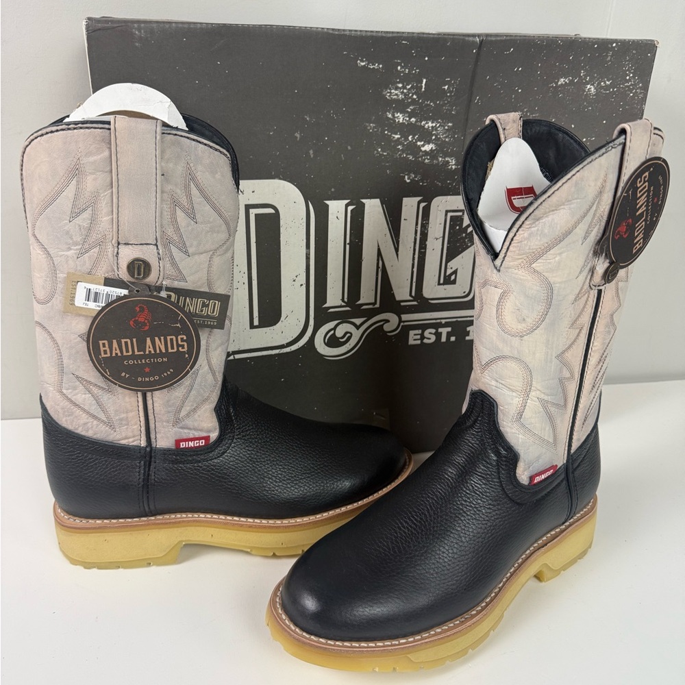 Dingo Badlands Dust Bowl Leather Boots NIB Western Cowboy w Embroidery New